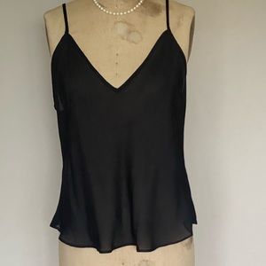 Black translucent chaps camisole top